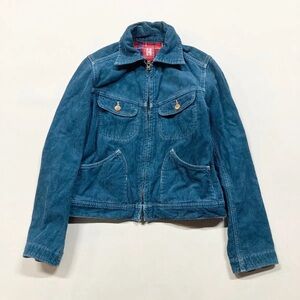 Hysteric Glamour Teal Corduroy Zip-Up Jacket